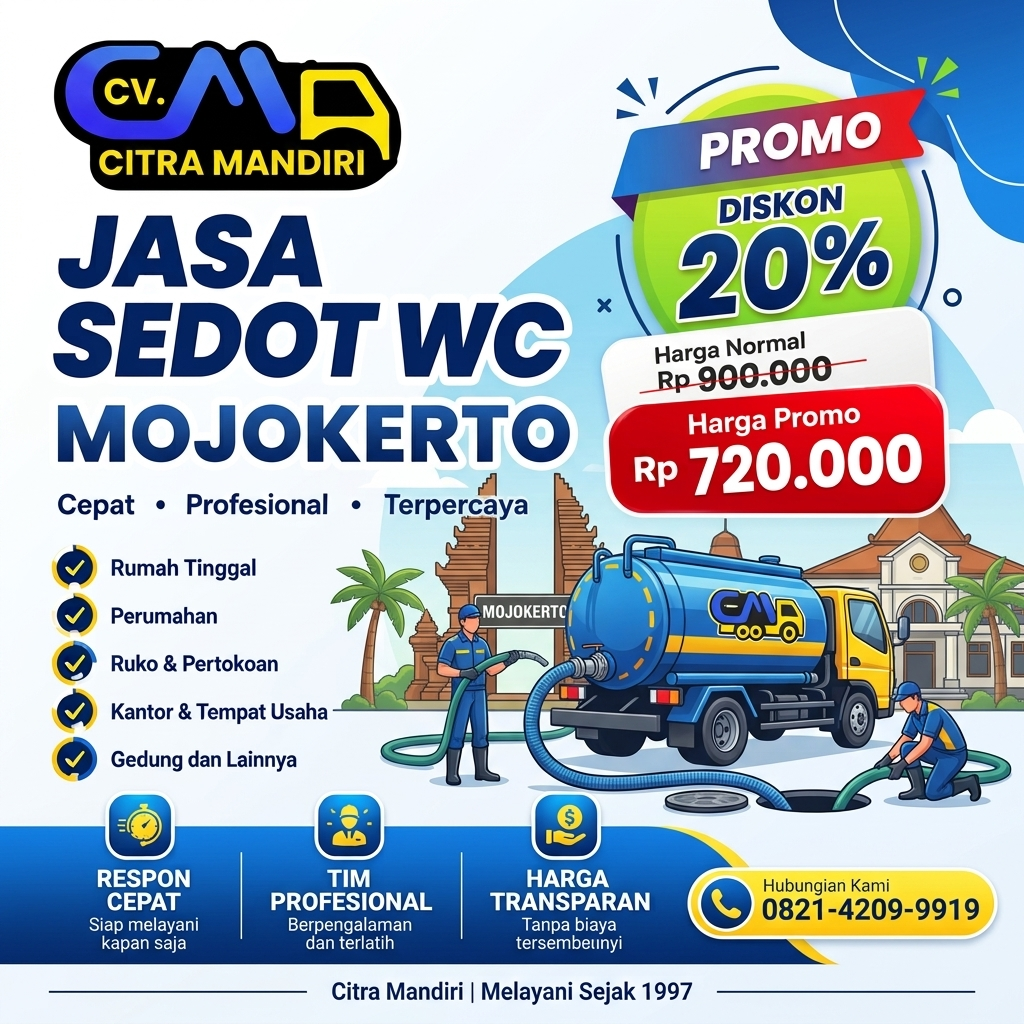 Promo Harga sedot wc mojokerto