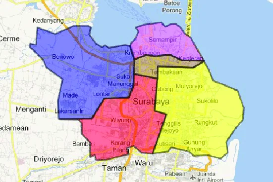 Maps Layanan Surabaya Barat